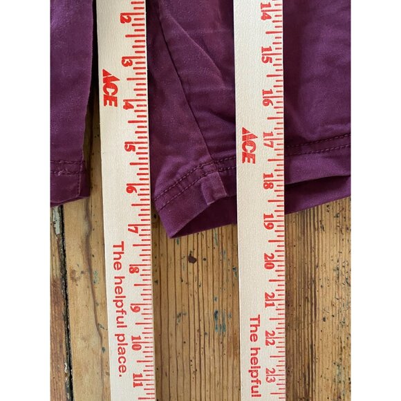 Michael Brandon Essentials Mens Burgundy Drawstring Shorts Size L Cotton Blend - Picture 7 of 7